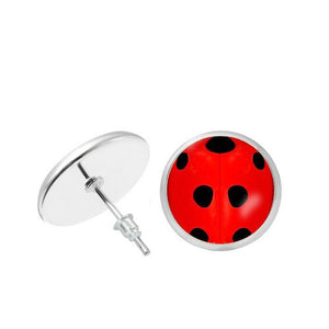 Ladybug & Cat Noir Stud Earrings