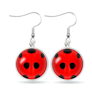 Ladybug & Cat Noir Stud Earrings