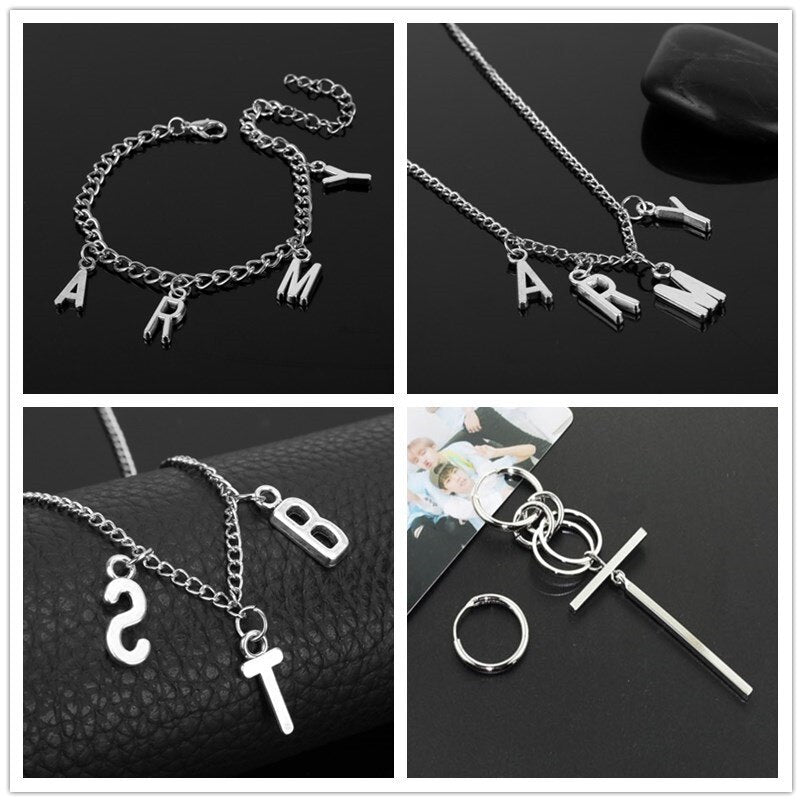 Kpop Fashion Necklace, Earring