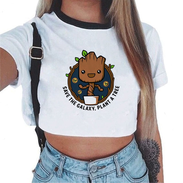 Baby Groot  Crop Top