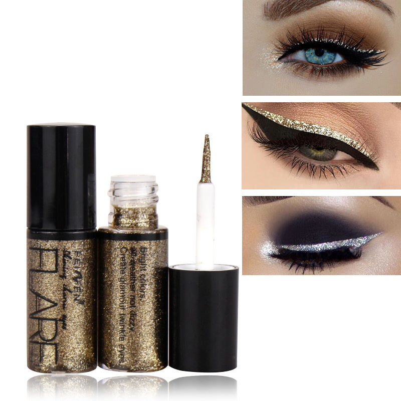 Gold Liquid Glitter Eyeliner Waterproof