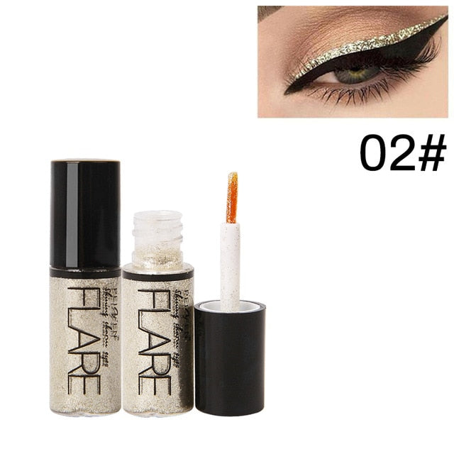 Gold Liquid Glitter Eyeliner Waterproof