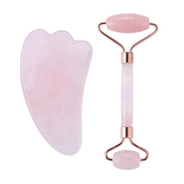 Rose Quartz Face Massage Roller