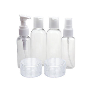 Transparent Cosmetic Bag & Bottle set