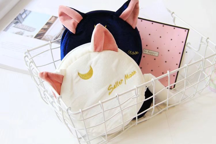 sailor moon plush luna cat cosmetic Makeup Bag