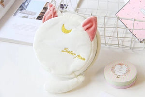 sailor moon plush luna cat cosmetic Makeup Bag