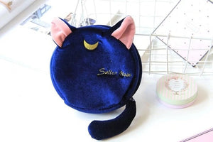 sailor moon plush luna cat cosmetic Makeup Bag