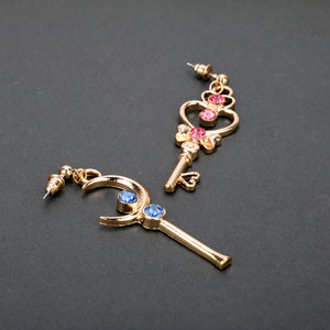 Sailor Moon Magic Wand Key Shape Stud Earrings